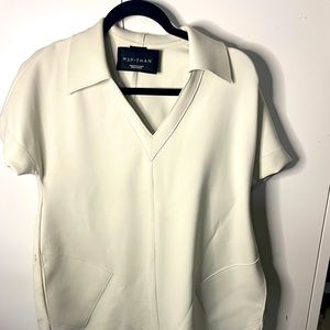 Ivory. Mini dress with pockets. Size 8.